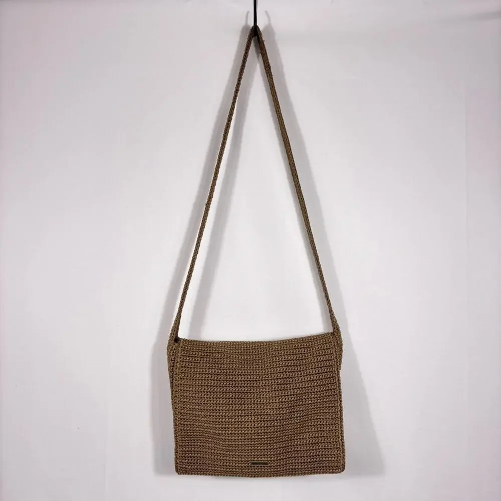 The Sak Brown Tan Woven Crossbody Purse Bin10